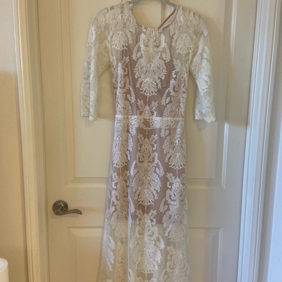 For Love And Lemons Dresses & Skirts - For Love & Lemons BACKLESS San Marcos Lace Midi Dress White Bridal Boho Medium